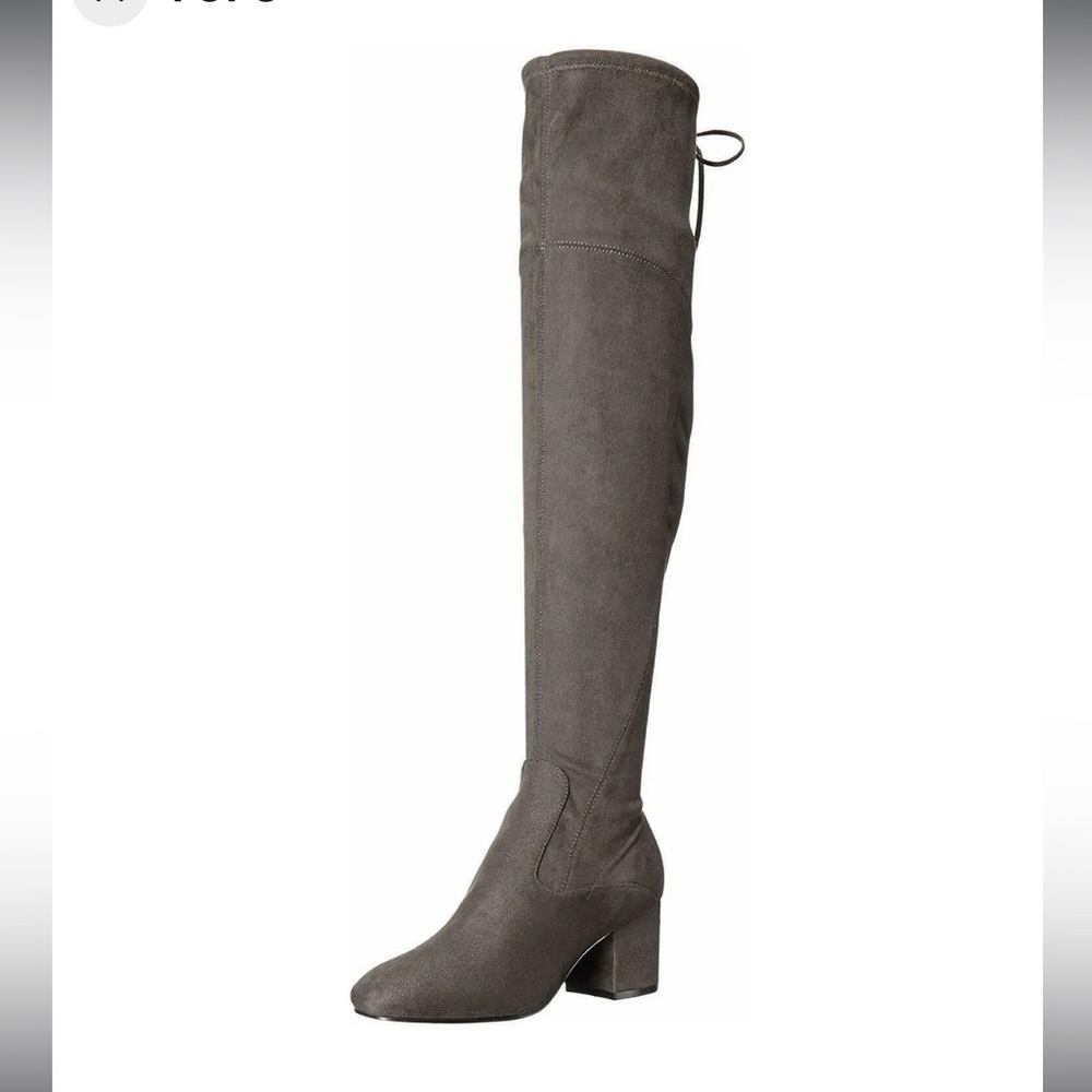 Ivanka Trump Women Pelinda Suede Almond Toe Knee High Fashion, Grey, Size 7.5 M